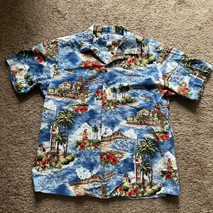 RARE VTG RJC Hawaiian Shirt L | Made in Hawaii | Aloha Floral Paradise Print